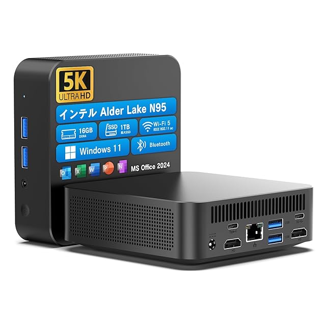 VETESA ミニpc n95 windows11 office2024搭載 小型pc 3画面出力 HDMI
