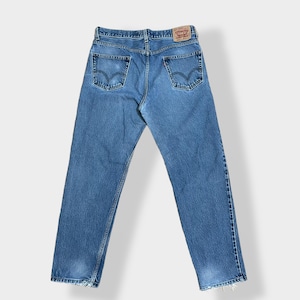 【LEVI'S】550 ジーンズ デニム ジーパン ワイドテーパード ジッパーフライ W36 L34 リーバイス ルーズ ダボパン ダメージ ジーンズ RELAXED FIT レソト製 US古着