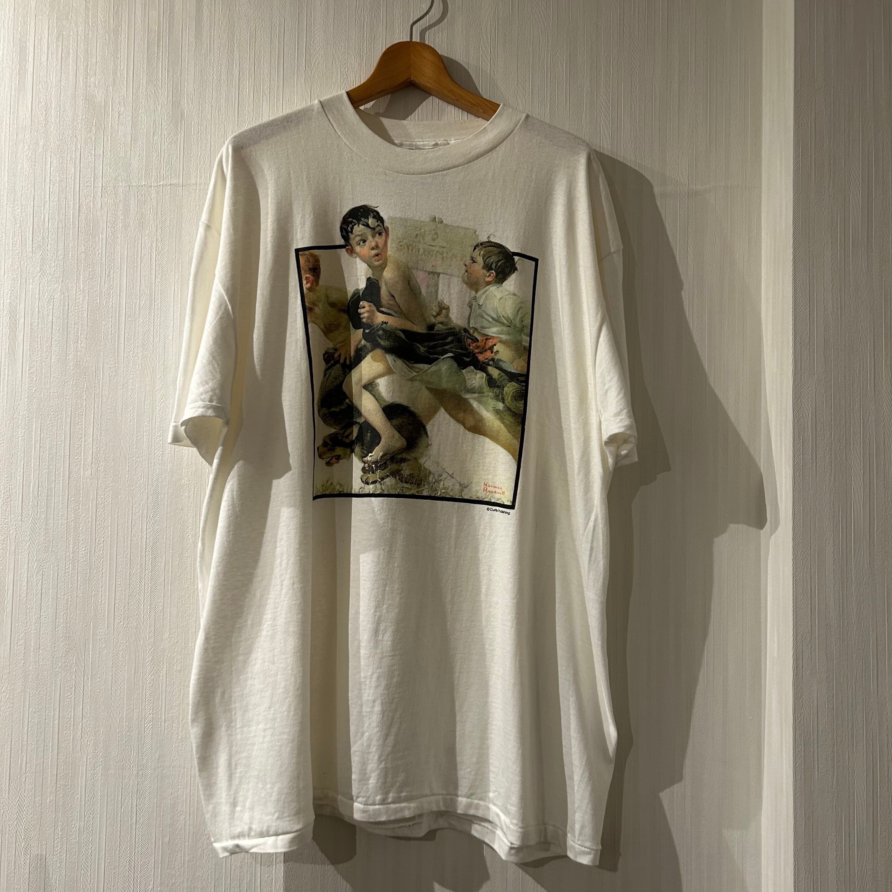 "DEAD STOCK" 1990s Norman Rockwell art T-shirt