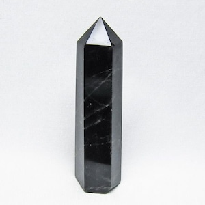 黒水晶 ポイント モリオン 六角柱 置物 一点物 152-4372