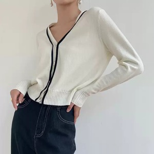 フレンチVネックカーディガン 22001