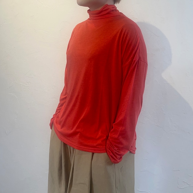 unseul モダールコットンハイネックカットソー  <RE> unseul モダールコットンハイネックカットソー  <RE>