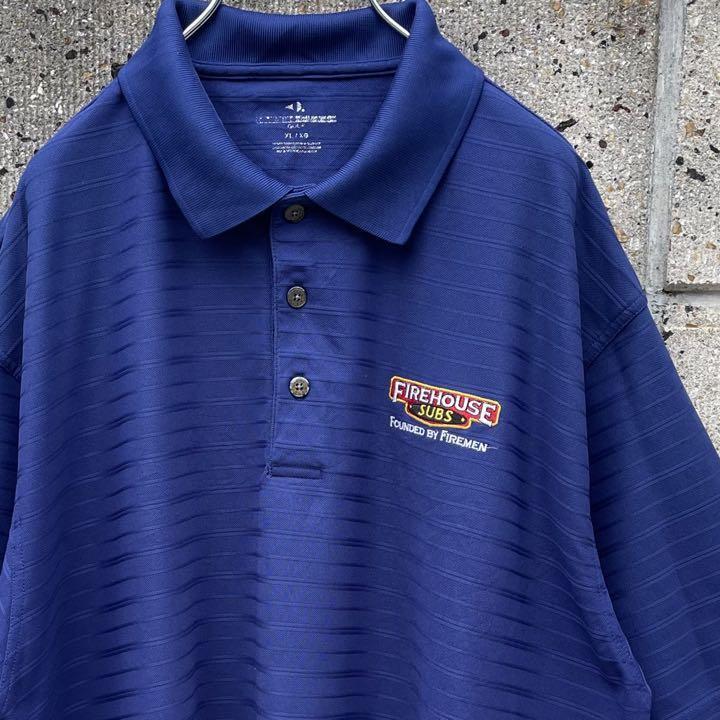 【XLサイズ】"FIREHOUSE SUBS" レストラン US企業もの 古着 ポロシャツ