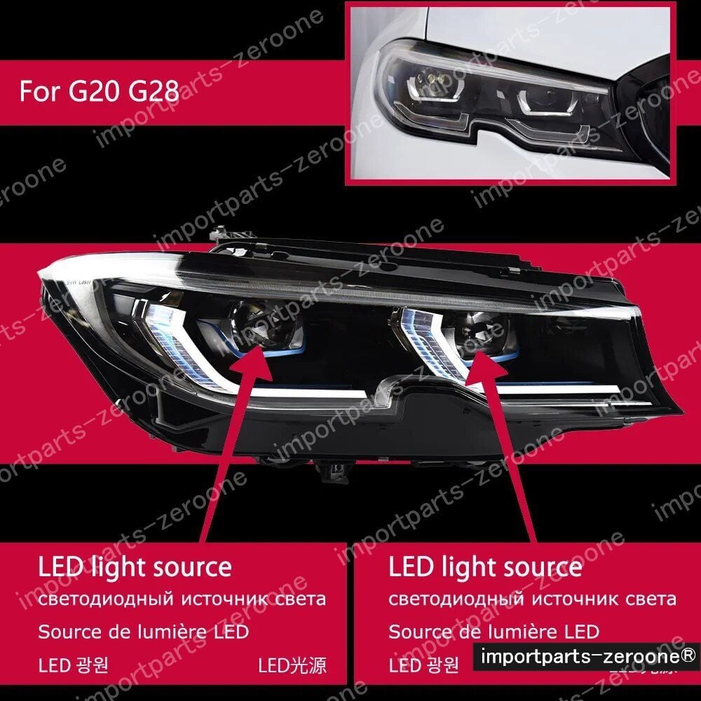 □純正LEDヘッドライト□3シリーズ□右側　RH□G20　G28　G21② BMW 3シリーズ G20 G28 アップグレードヘッドライト 2019〜2022 M3