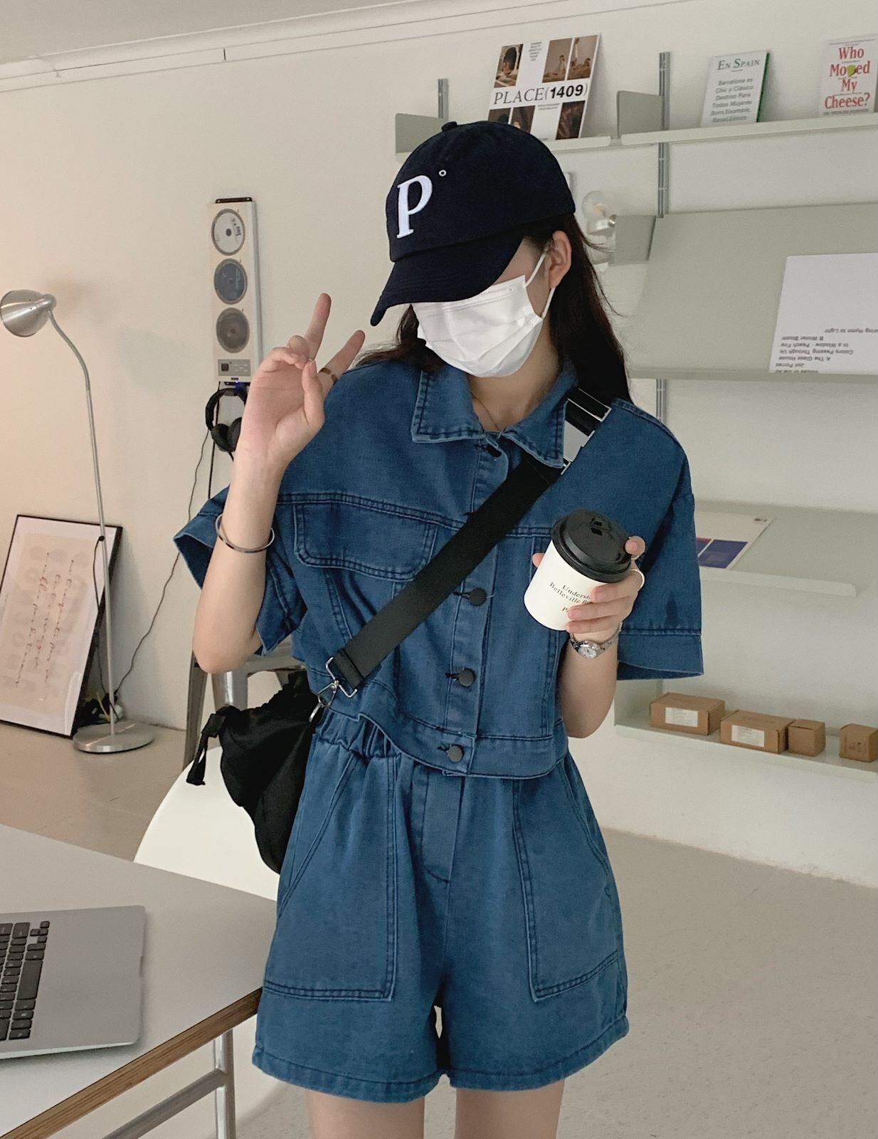デニム セットアップ 上下セット 2点セット トップス ボトムス パンツ