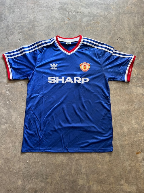 adidas マンチェスターユナイテッド サッカーシャツ SHARP XL 青