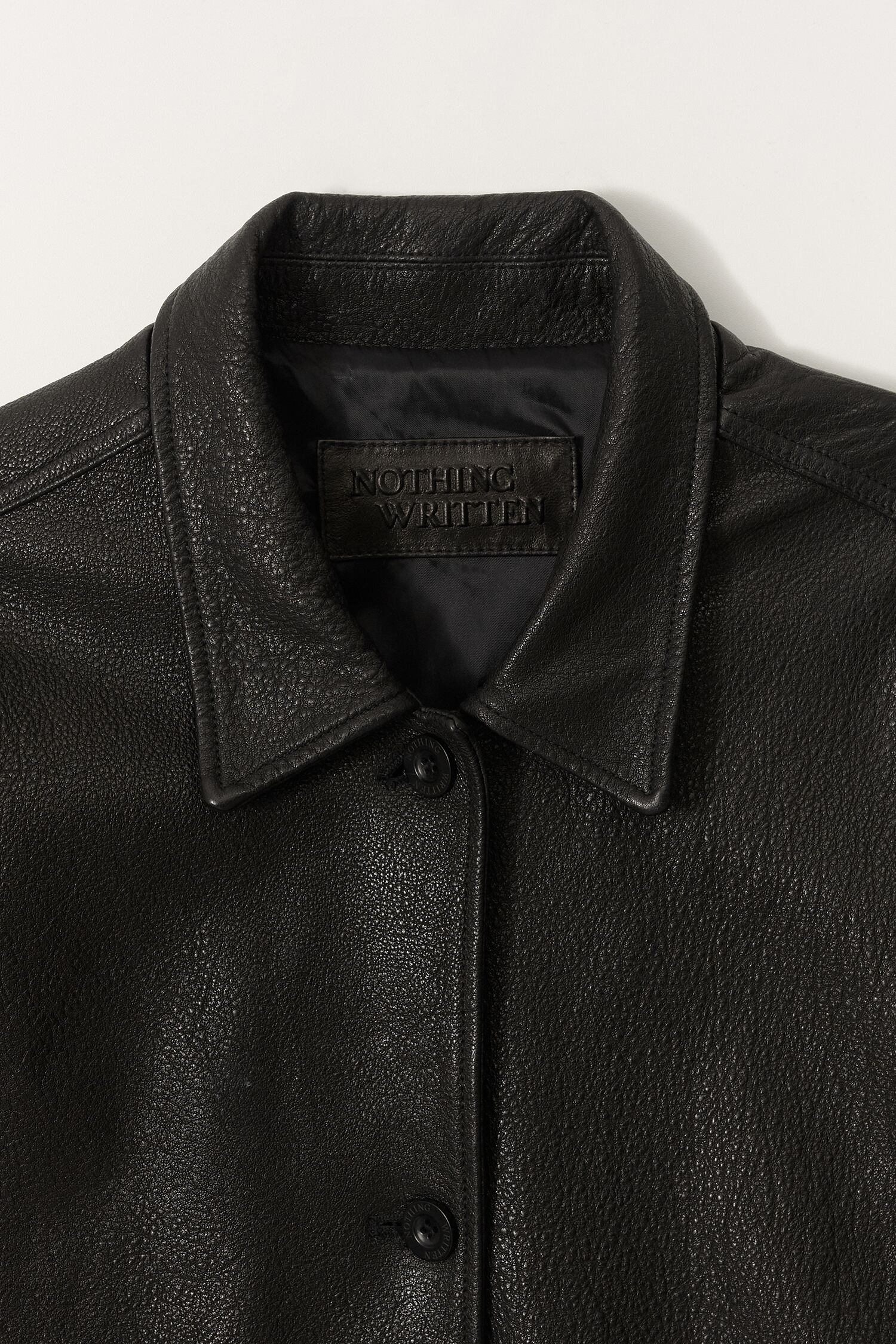NOTHING WRITTEN] Arden leather jacket (Black, W) 正規品 韓国