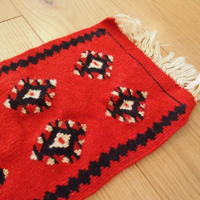 vintage kilim rug with fringe RAUL GENERAL STORE