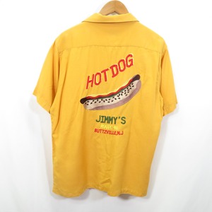 HOUSTON ホットドッグ ボウリングシャツ sizeXL/ヒューストン 0904
