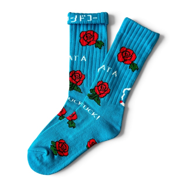 ching&co. | チンアンドコー | ROSE SOCKS | ソックス | 靴下 | BLUE