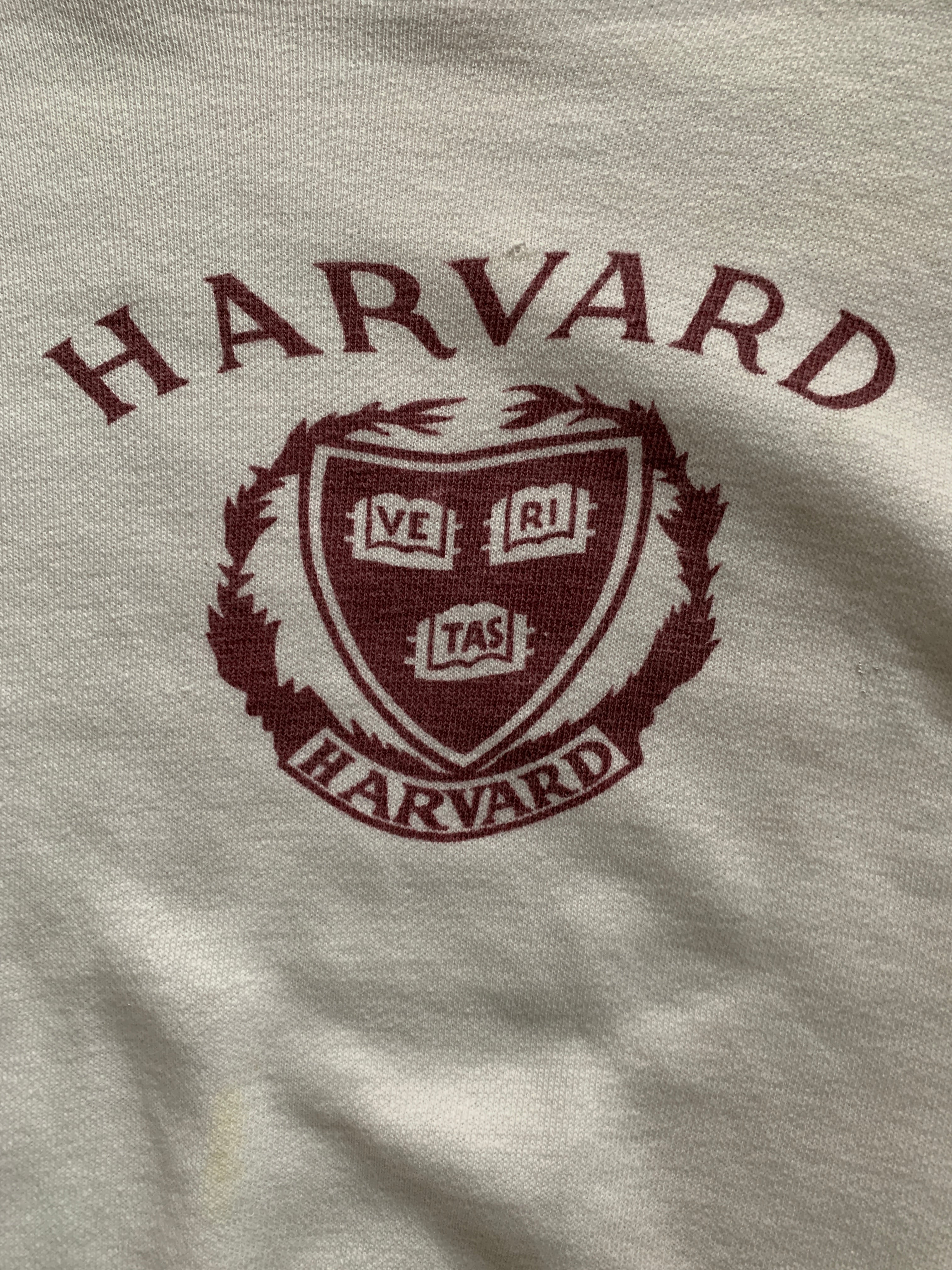 50's Champion ''HARVARD'' ランタグ セットインスリーブスウェット ホワイト 表記(M)