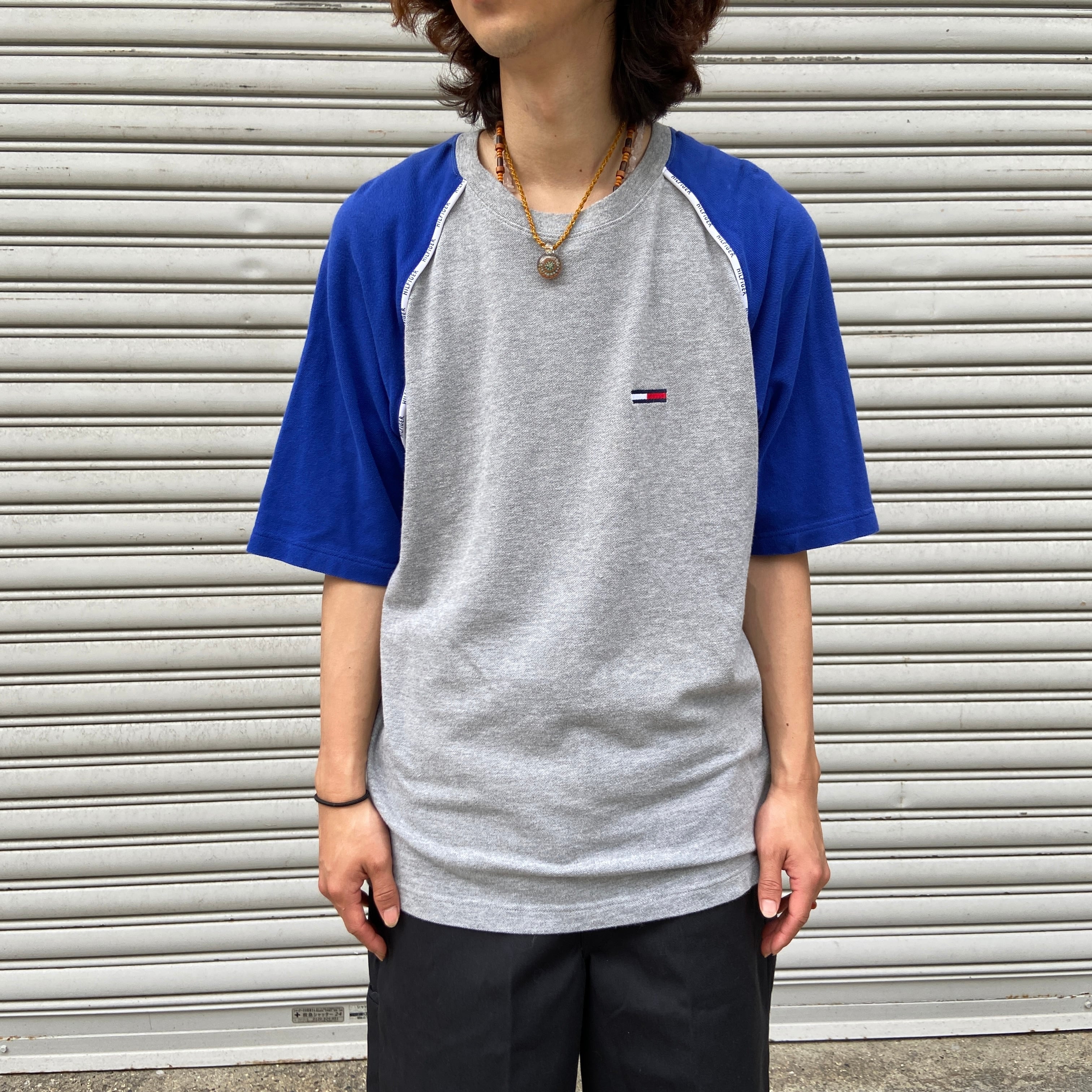 送料無料』Tommy jeans トミージーンズ 切替ワンポイントTシャツ XL 