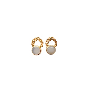 'white' pierced earrings