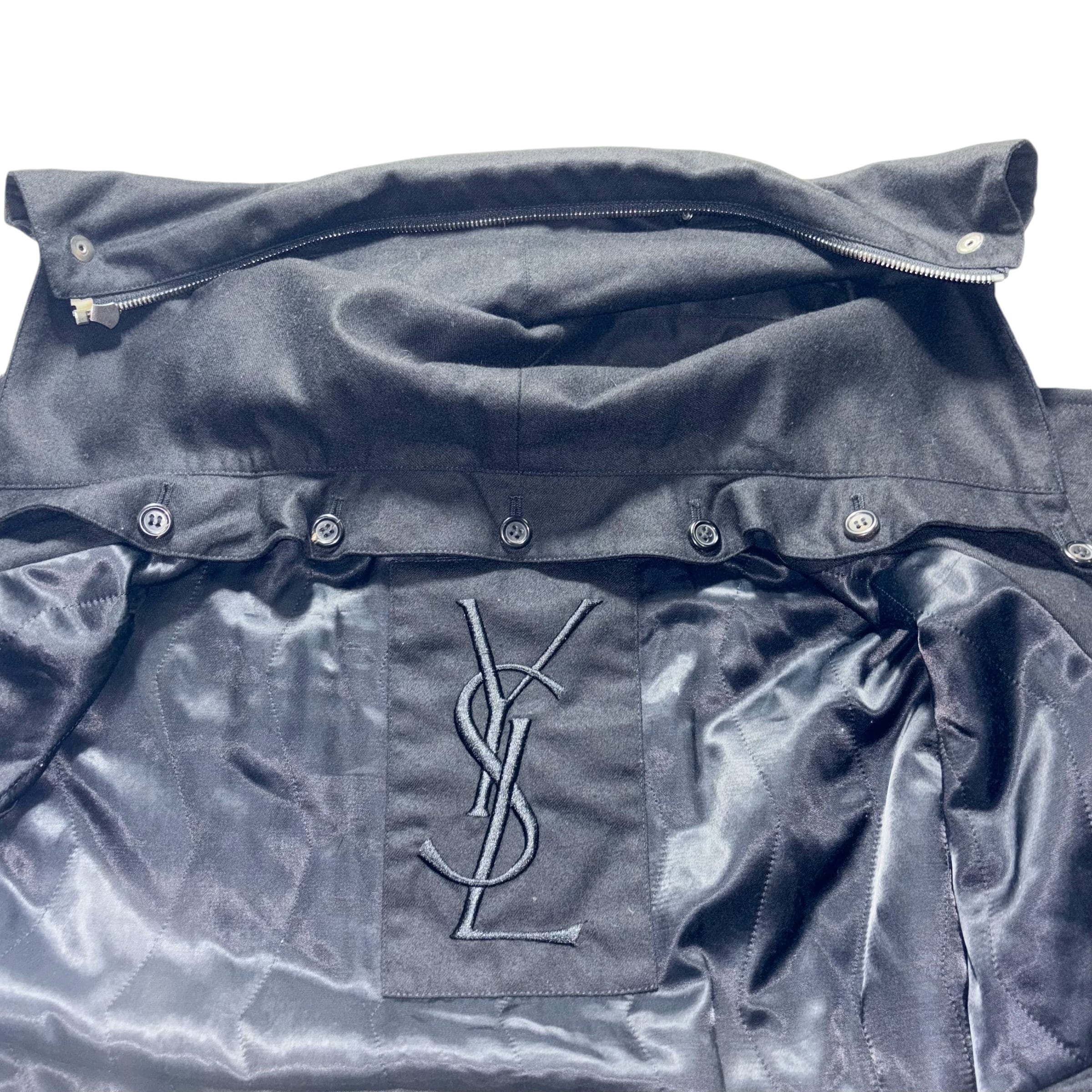 2010AW YVES SAINT LAURENT by Stefano Pilati wool coat | NOIR ONLINE