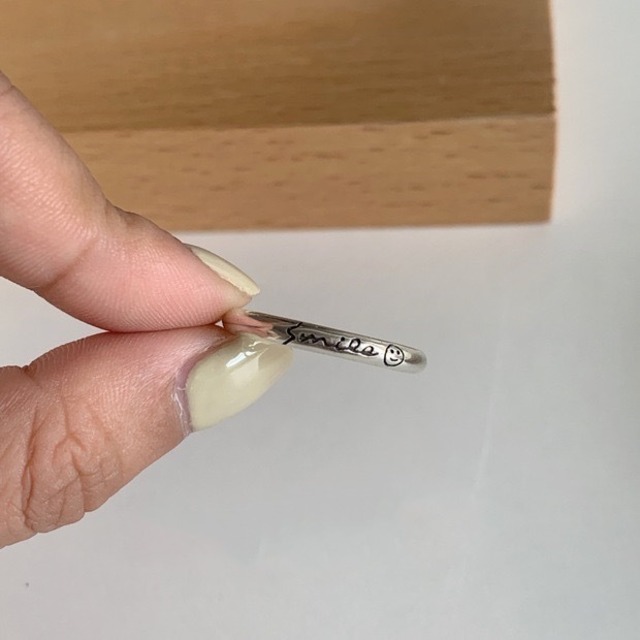 S925 smile ring (R166)