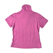 adabat アダバット ハーフジップ デザイン 半袖プルオーバー 40/ピンク ゴルフ