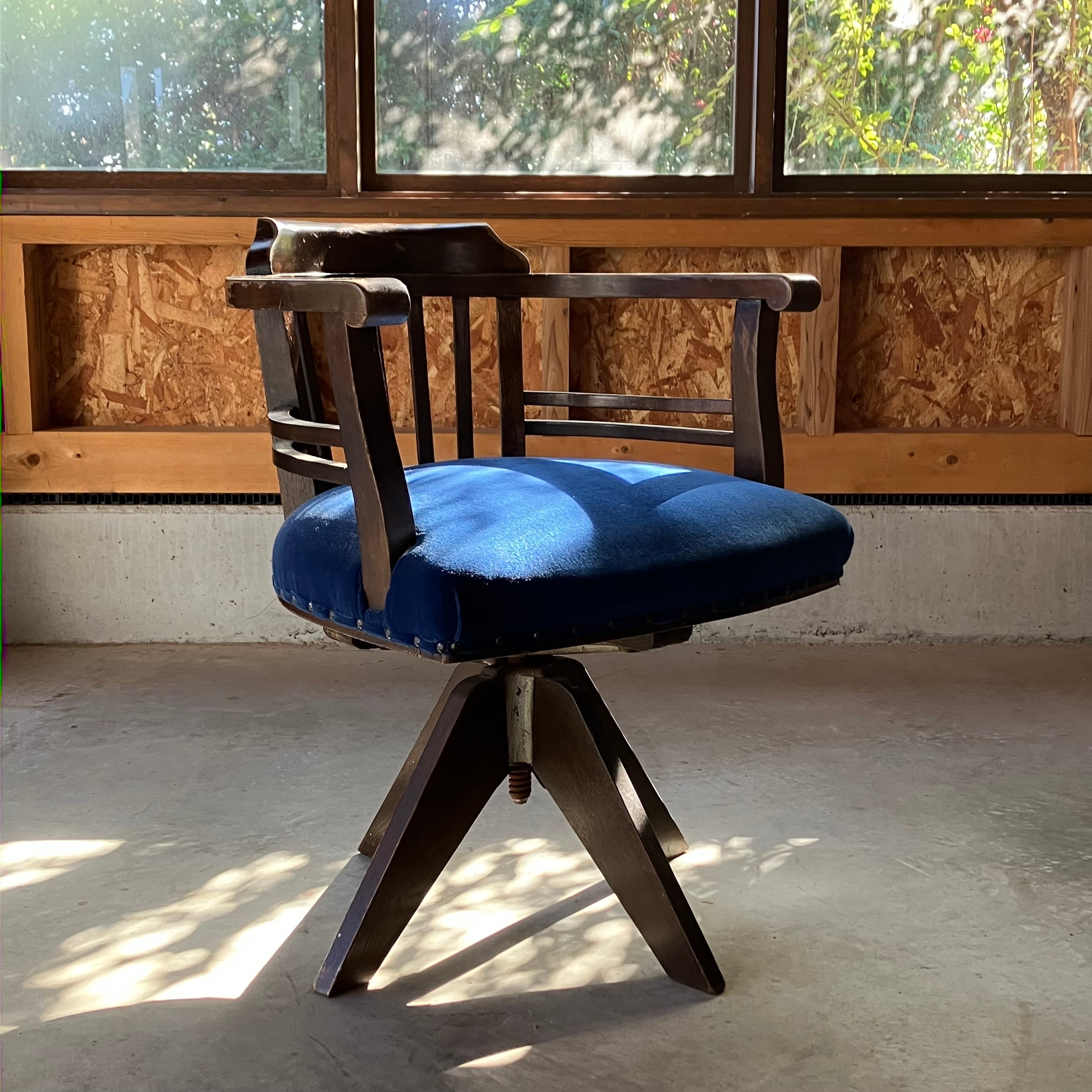 ドクターチェア/藍紺別珍 1920〜1940年代 japan antique | 夏ノ庭