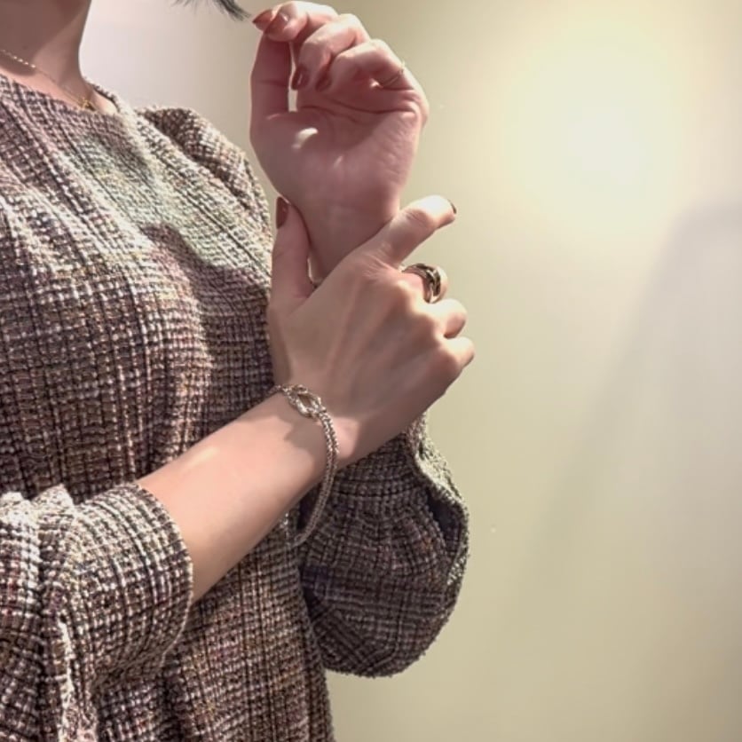 TIFFANY&CO.】1975ツイストノット ブレスレット／シルバー925／2連