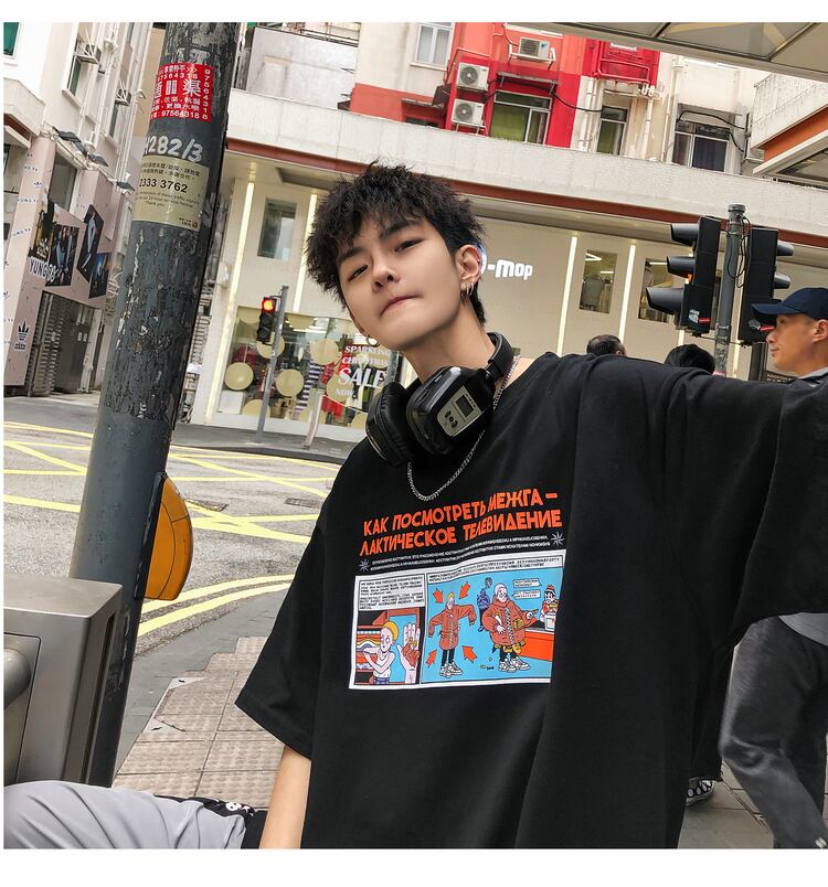 全4色 Tシャツ カットソー プリント カジュアル シンプル