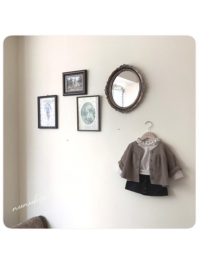 【 即納／kids 】2025  AW  冬新作　 nunubiel  ヌヌビエル heart skirt