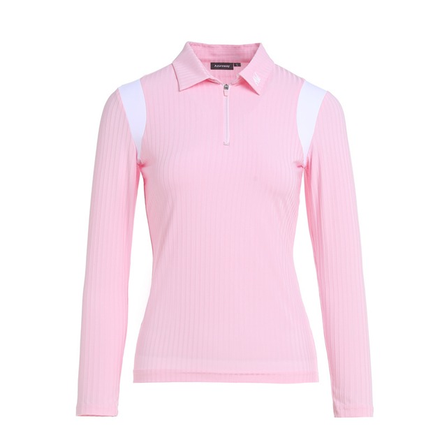 スポーティー　長袖トップス　ハーフジップ