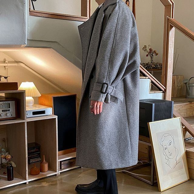 クラネ CLANE DOUBLE WOOL LONG COAT （GRAY） - ファッション通販