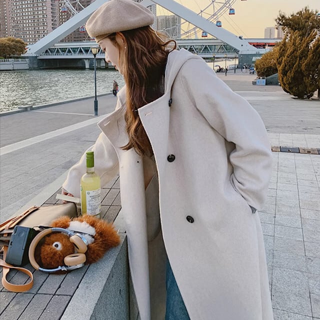 コート レディース アウター ロングコートカシミヤ ウール シンプル