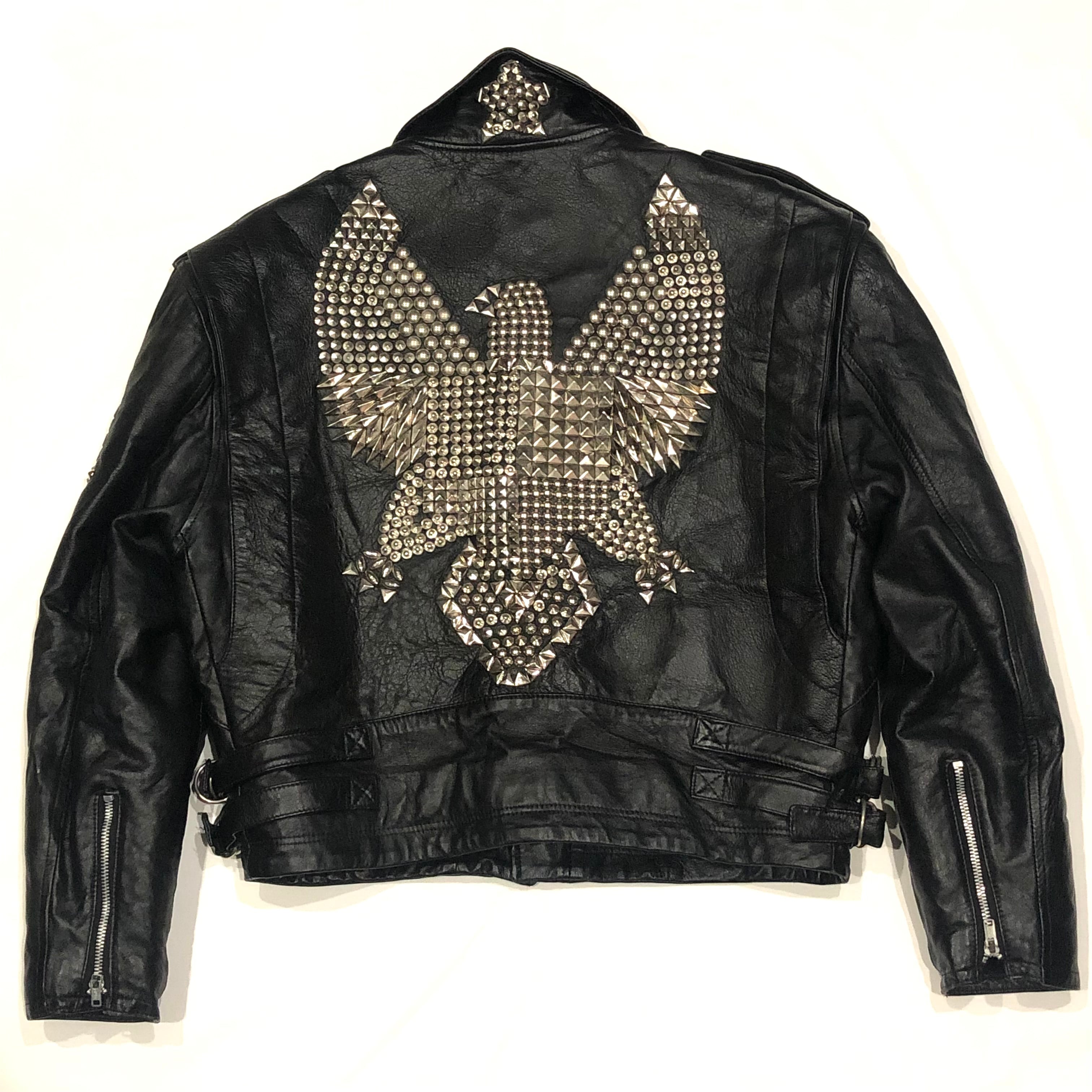 VINTAGE JEFF HAMILTON STUDS LEATHER JACKET