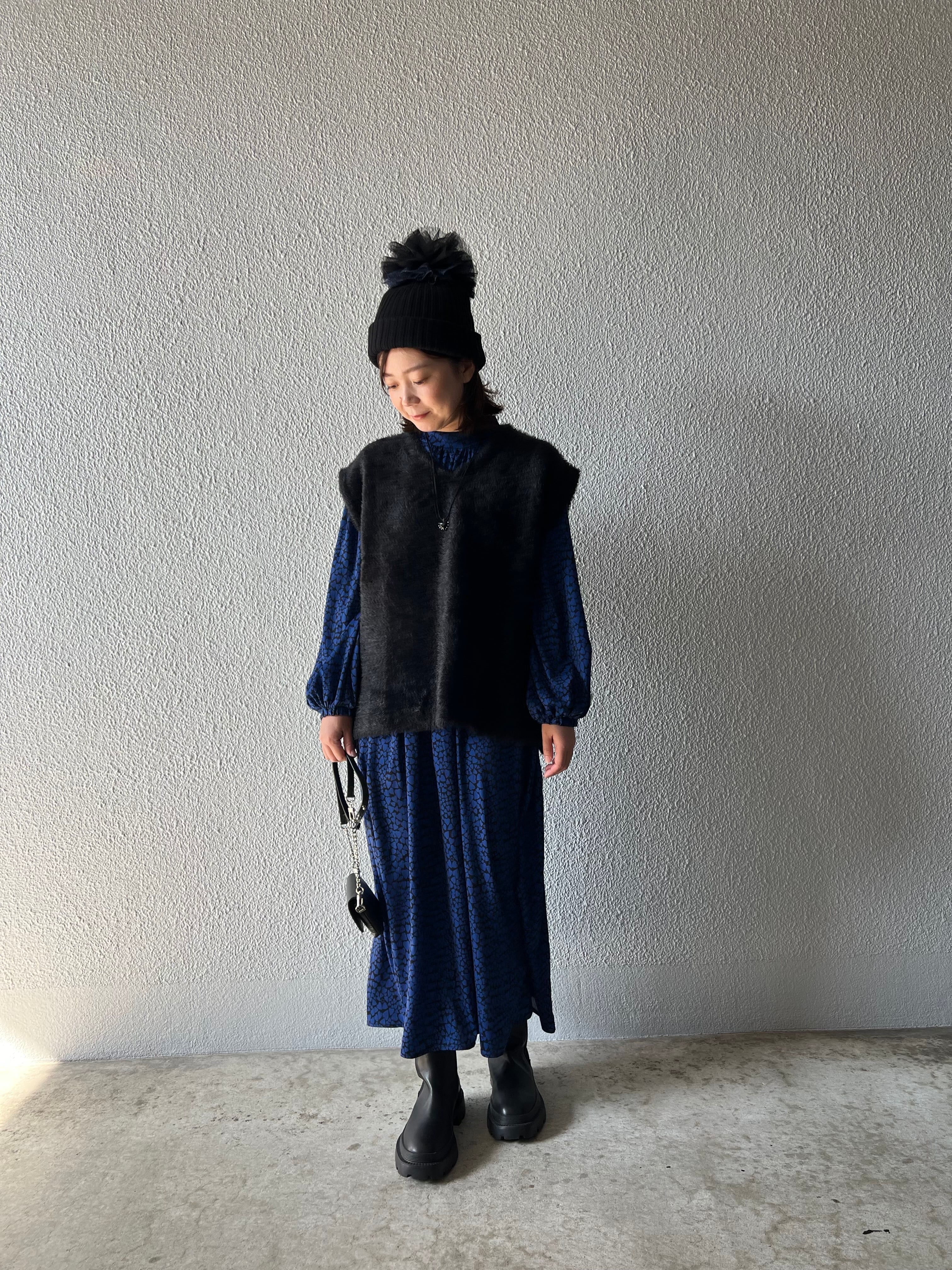 【DOS DIOSAS】ハートプリントシャーリングワンピース SD8605