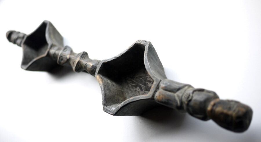 連杯酒器 プリミティブアート 台湾先住民 木彫り古民具 百歩蛇文様b