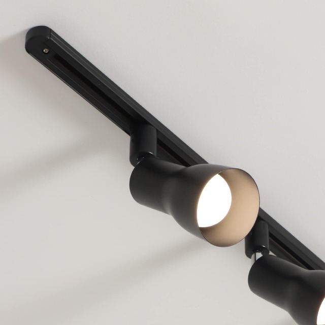 szbritelight ダクトレール コンセント 1m スイッチ付き ライティングバー コード型 簡易取付 工事不要 インテリア 天井照明 レール 照明用 (ブラック, 1m)