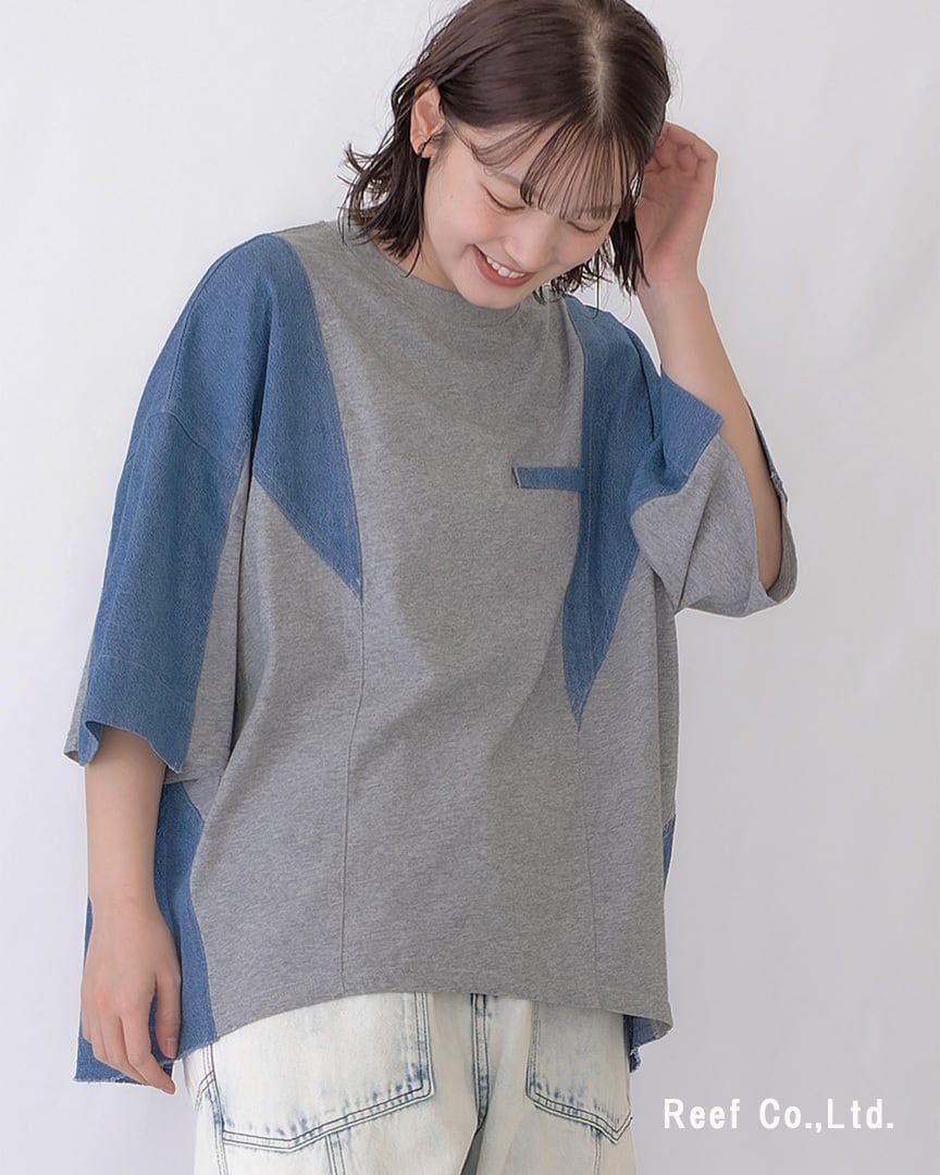 リビルドデニムカットソー】 TF-226984 Brand：ミリロピュール | Reef