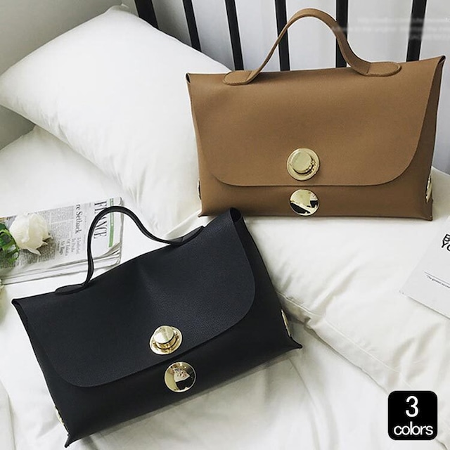 シンプルレトロな大容量ハンドバッグ【送料無料】【予約商品】nc0285