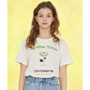 [LUV IS TRUE] SZ FLOWER TEE(WHITE) 正規品  韓国ブランド 韓国ファッション 半袖 Tシャツ  bz20051506