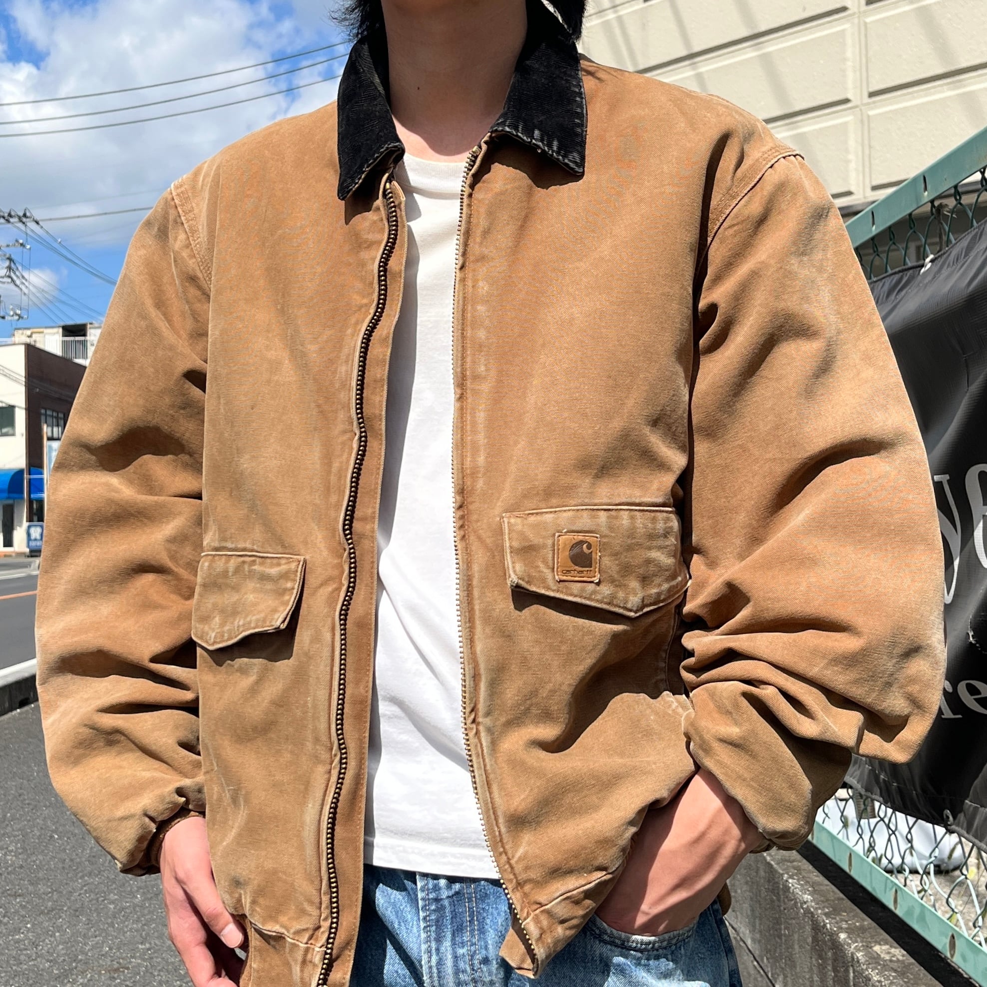 Carhartt カーハート ダックジャケット 企業ロゴ刺繍 ワンポイントロゴ