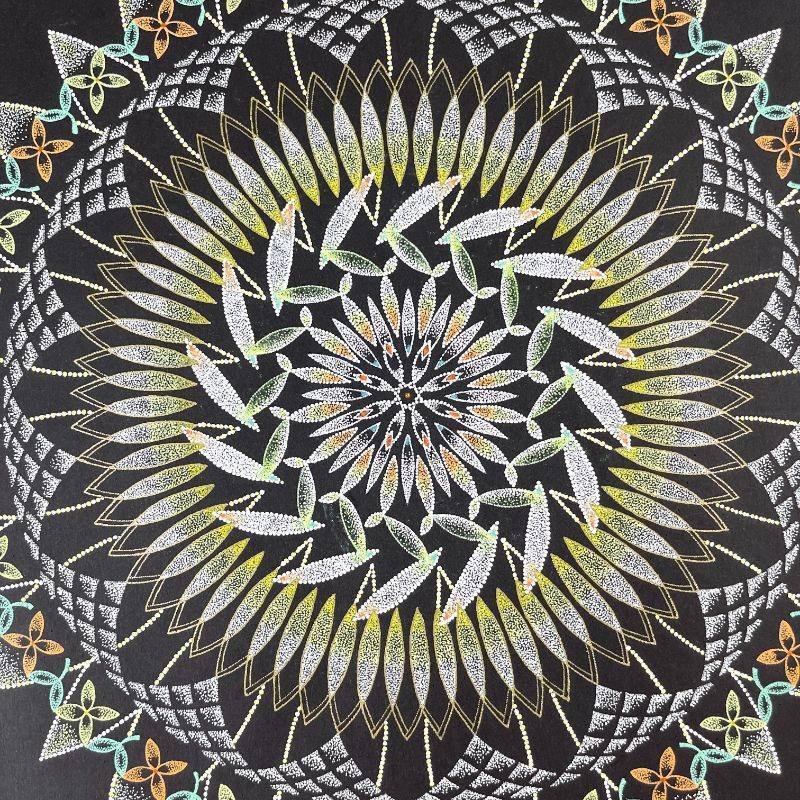 曼荼羅 絵画高さ110センチ×横71センチ 曼荼羅 絵画高さ110センチ×横71