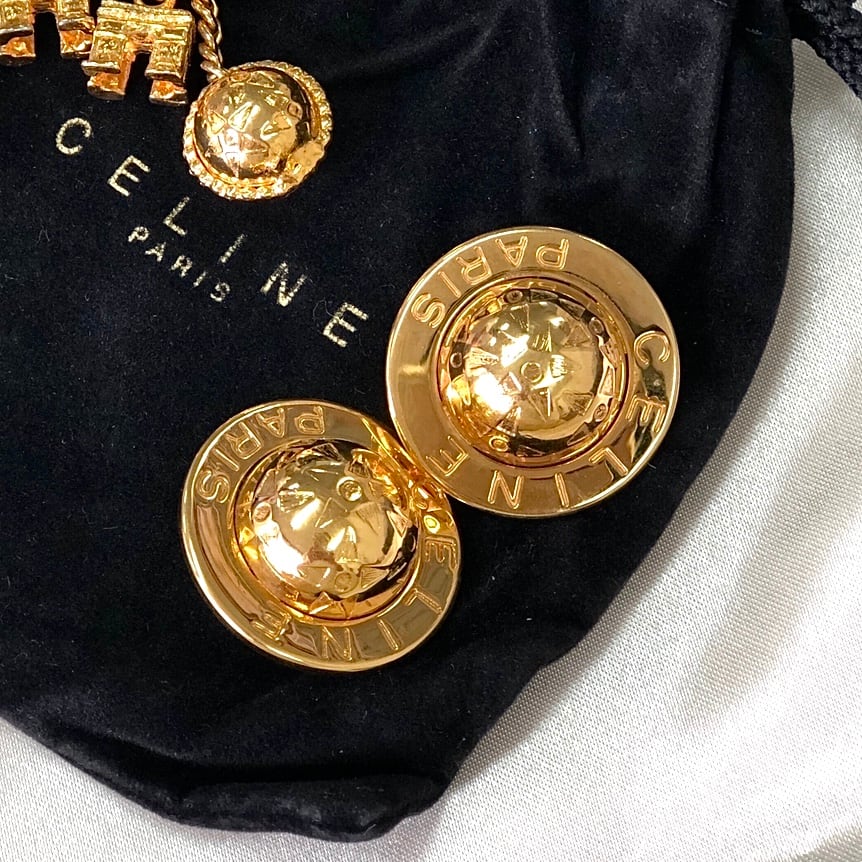 CELINE　セリーヌ　スターボール　イヤリング　ゴールド　vintage　ヴィンテージ　オールド　Accessories　i6nsng |  VintageShop solo powered by BASE