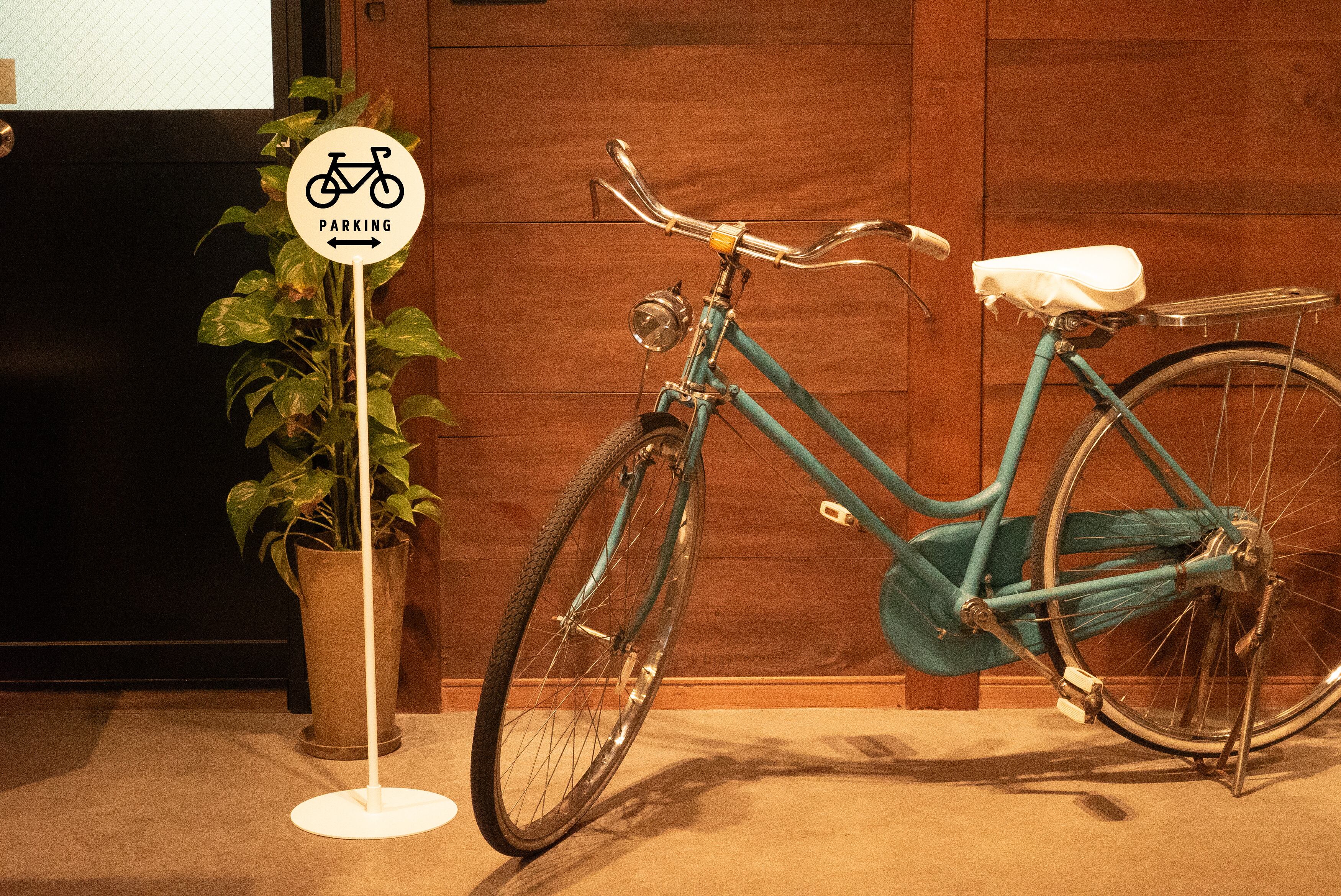 STAND SIGN -BICYCLE PARKING- WHITE/ スタンドサイン/看板/店舗看板