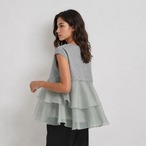 シフォンレイヤードノースリーブ