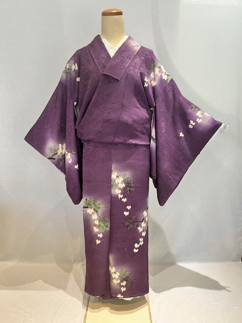 2180 アンティーク 小紋 袷 Antique Komon Kimono (lined kimono)