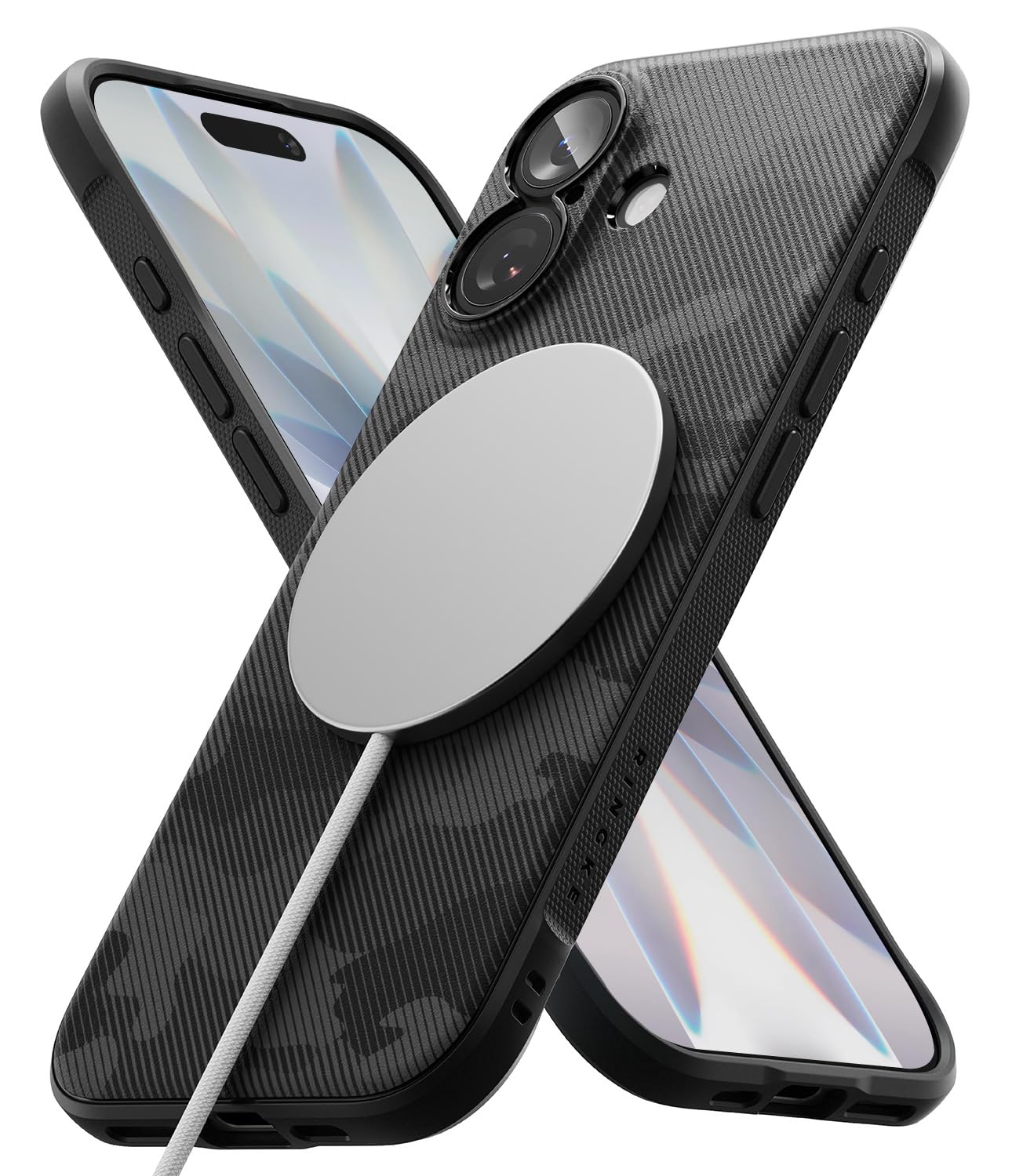 【Ringke】iPhone 17 対応 ケース オニキス(マグネットカモブラック)
