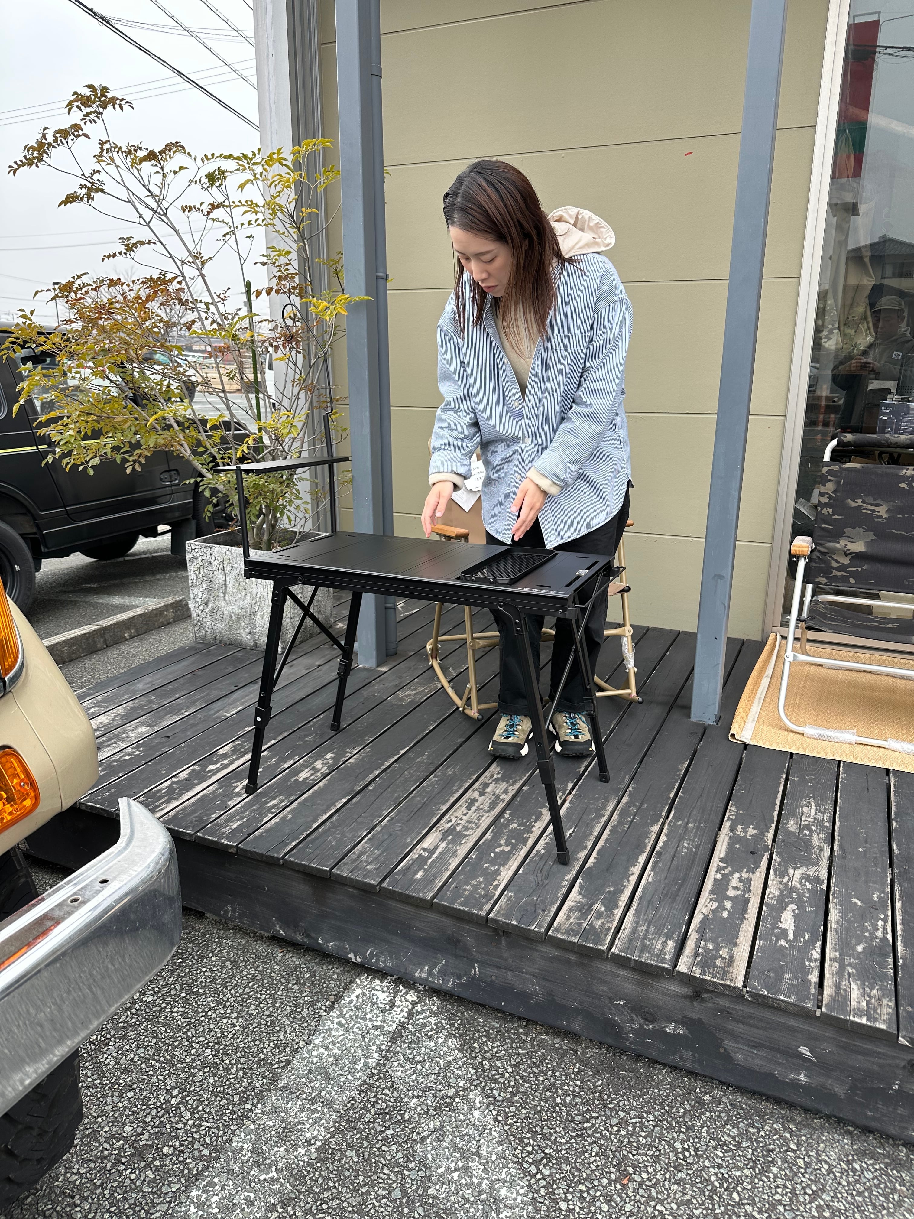 As2ov アッソブ FOLDING TABLE BLACK 折り畳みIGTテーブル | full of life