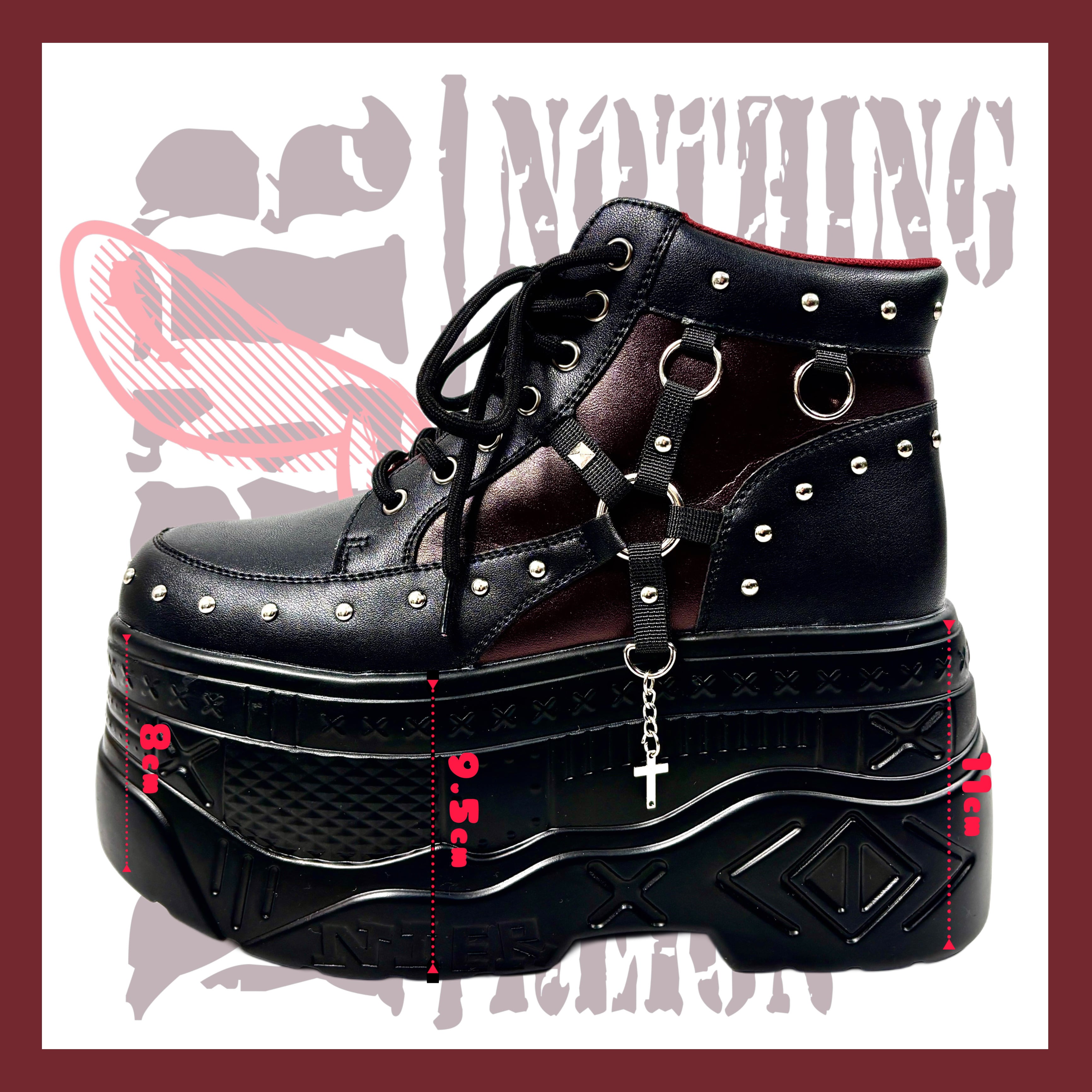 23cm〜27cm 5サイズ展開》身長約11cmUP☆超高品質GOTHIC厚底スニーカー
