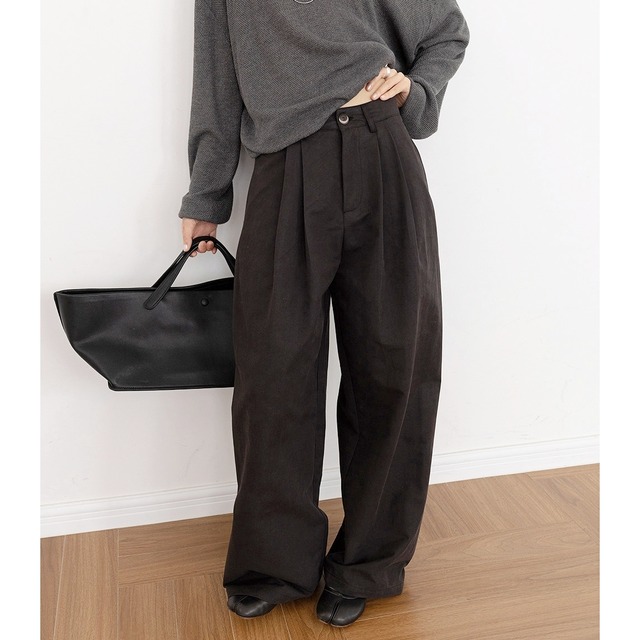wide tuck pants　m-0026