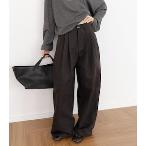 wide tuck pants m-0026
