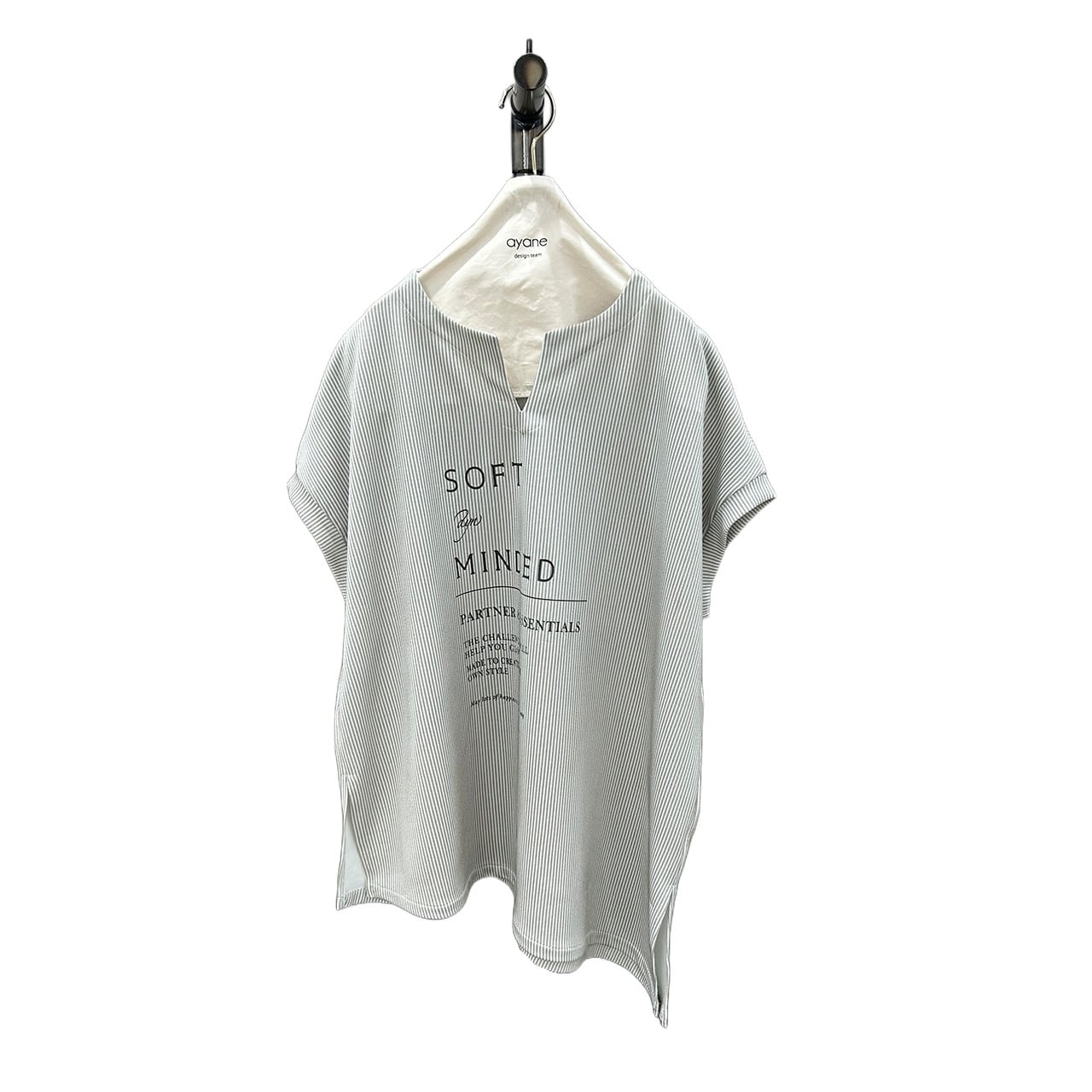 SALE【ayane】アシンメトリーストライプTシャツ 836623 アヤン | red earth