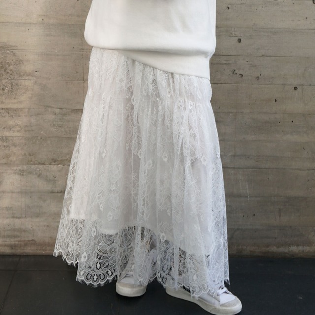 レースギャザースカート　