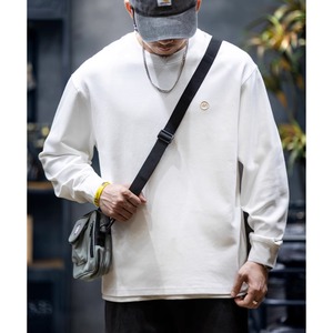 embroidery loose long sleeve shirt A1081