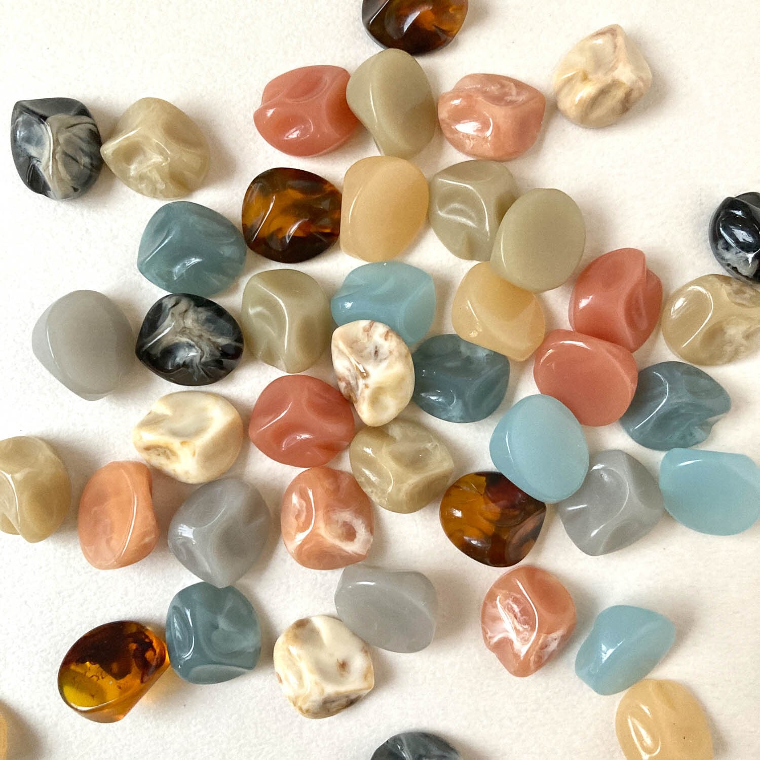 海デザイン カボション 新色追加・再入荷〉凹凸小石風カボション | Dua-アクセサリーパーツ