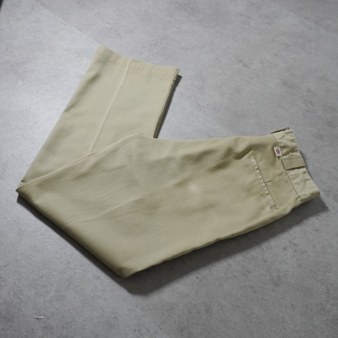80s Dickies 874 work pants "made in USA" beige [W31L31相当] 古着 - 1